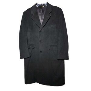 Christopher's Co. Men's Cashmere Blend Black  Dress Coat 44R Overcoat